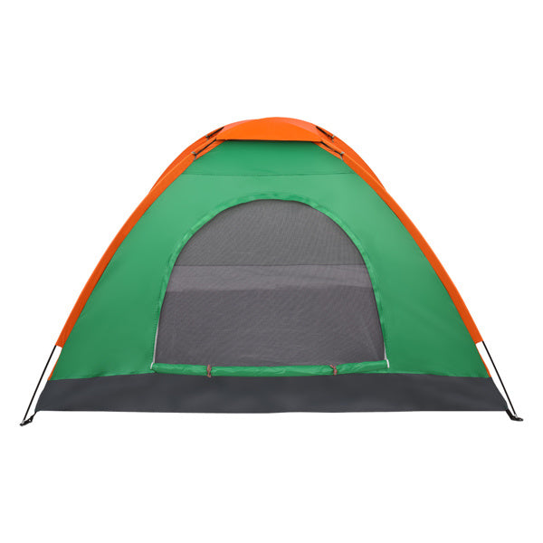 2-Person Waterproof Camping Dome Tent for Outdoor Hiking Survival Orange & Green Doba
